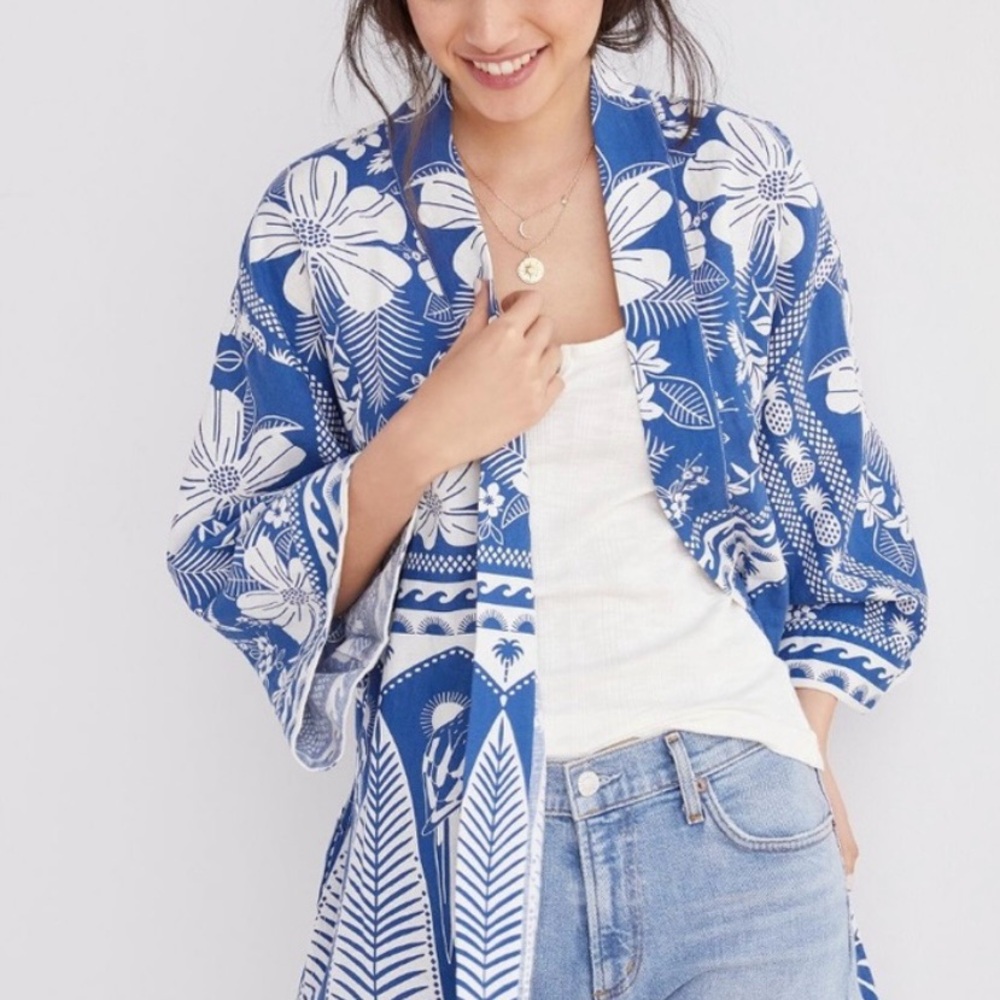 NWT $168 Anthropologie Farm Rio Tropical Kimono size xs